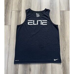 The Nike Tee Athletic Cut Sleeveless Tank Dri-Fit Black Activewear Men’s Sz L
